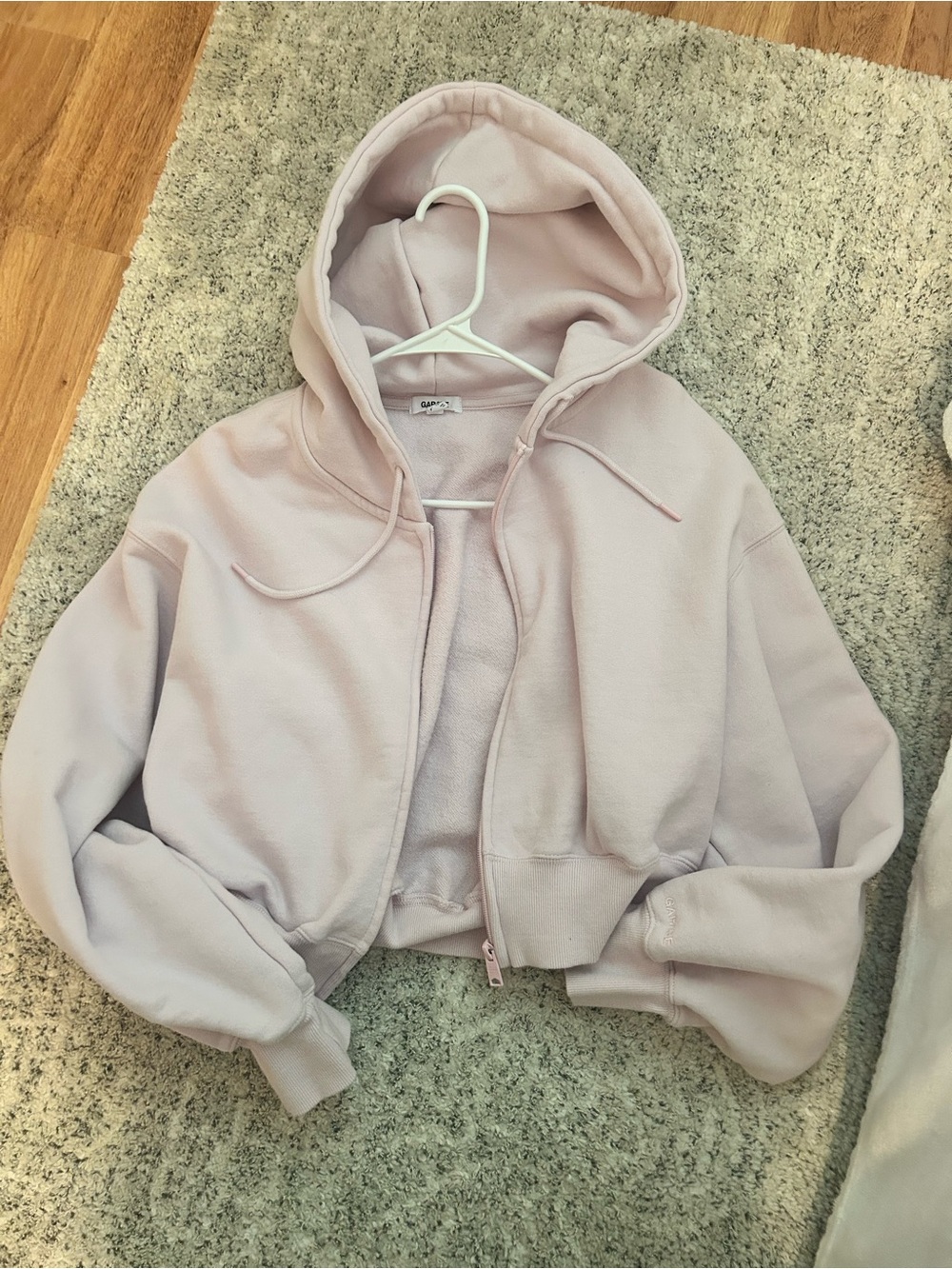 Garage light pink zip up hoodie sweatshirt